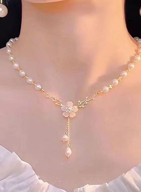 新款珍珠项链脖子颈链女