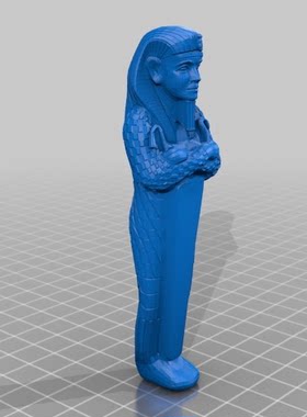 木乃伊法老墓国王古埃及人物三维立体圆雕stl文件3D打印模型素材