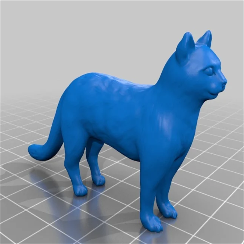 一只猫动画动物宠物摆件三维立体图stl文件雕刻机3D打印模型素材