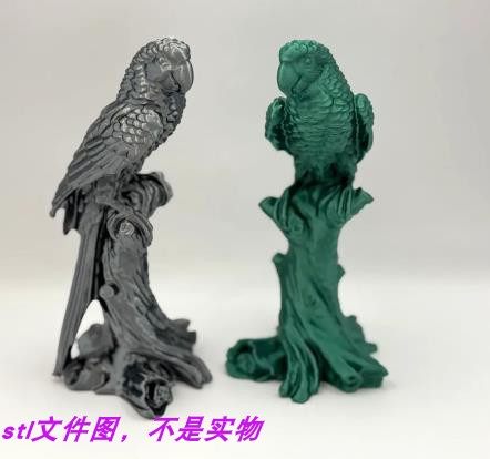鹦鹉动物鸟类宠物手办动画三维立体图stl文件雕刻3d打印模型素材