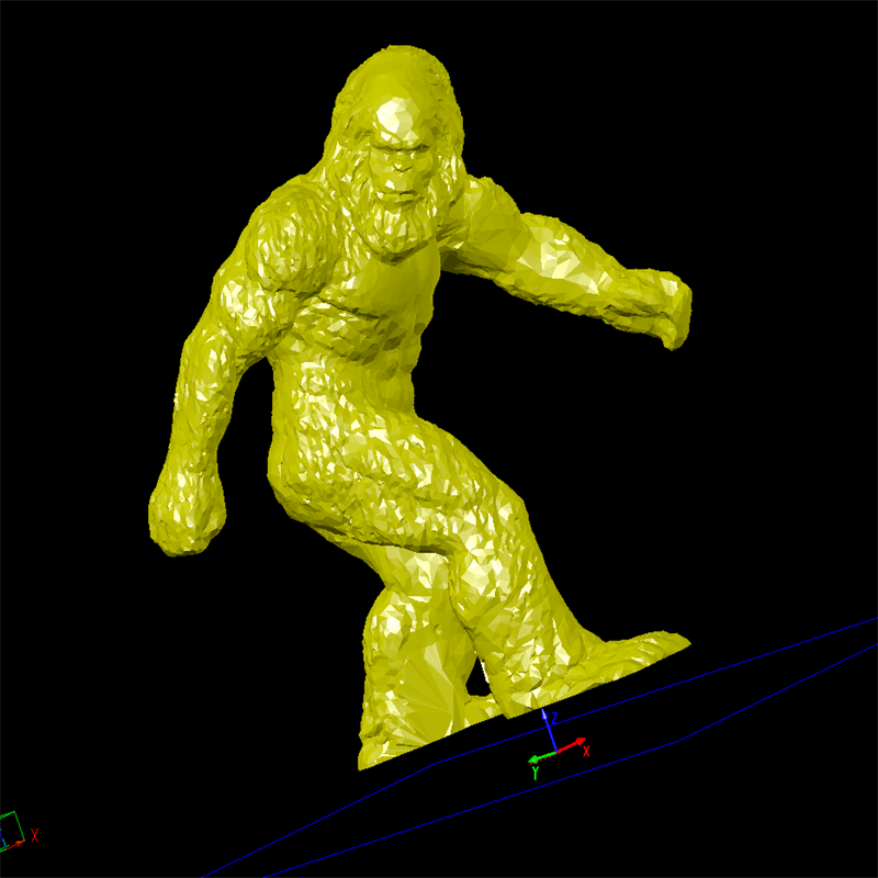 大脚怪野人原始人建模三维立体图stl文件雕刻机3D打印模型素材图片