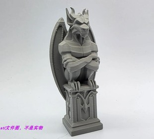 石像鬼恶魔天使翅膀魔鬼撒旦暗黑哥特风三维立体图stl图3d打印图