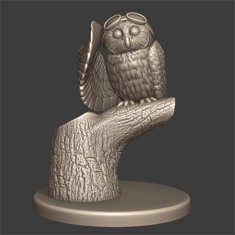 猫头鹰动物艺术装饰摆件雕塑三维立体圆雕stl文件3D打印模型素材