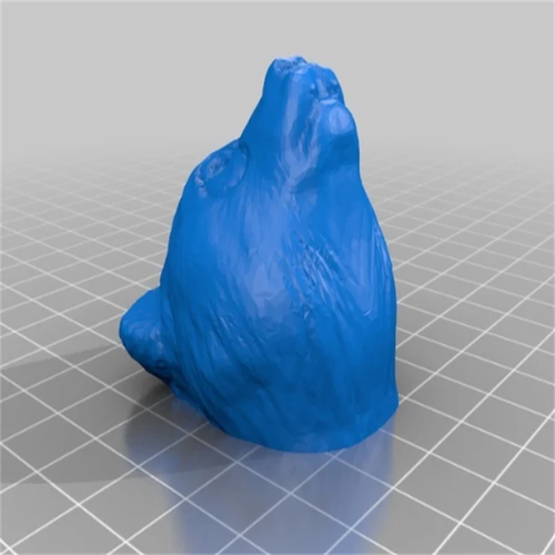 熊猫头动物卡通动漫三维立体图纸stl文件圆雕刻机3D打印模型素材