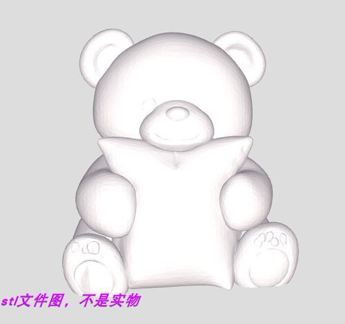 可爱抱枕熊泰迪熊公熊母熊棕熊动物三维立体stl文件图3D打印模型