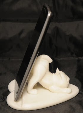 翘臀猫手机支架动物创意三维立体圆雕stl文件雕刻3D打印模型素材