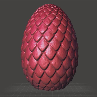 龙蛋复活节动漫建模三维立体图纸stl文件雕刻机3D打印模型素材