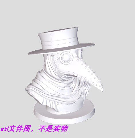 瘟疫医生乌鸦鸟黑暗地牢恐三维立体stl文件雕刻机3D打印模型素材