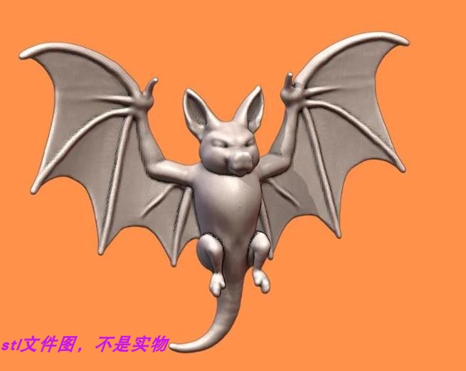 吸血蝙蝠万圣节恐怖手办动物三维立体图stl文件雕刻3D打印模型