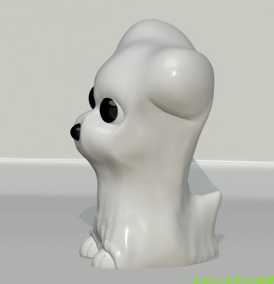 幽灵狗鬼怪万圣节恐怖装饰圆雕图三维立体stl文件雕刻3D模型素材