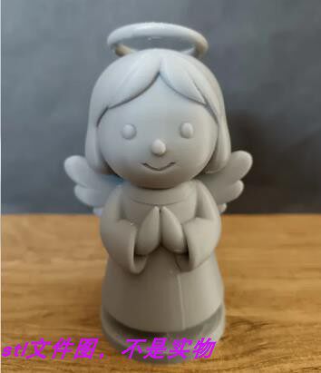 天使男孩女孩祈祷人物摆件装饰三维立体stl文件图3D打印模型素材