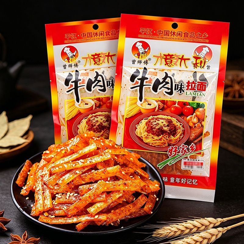曾师傅辣条意大利牛肉味拉面湖南即食面筋解馋休闲麻辣零食品小吃