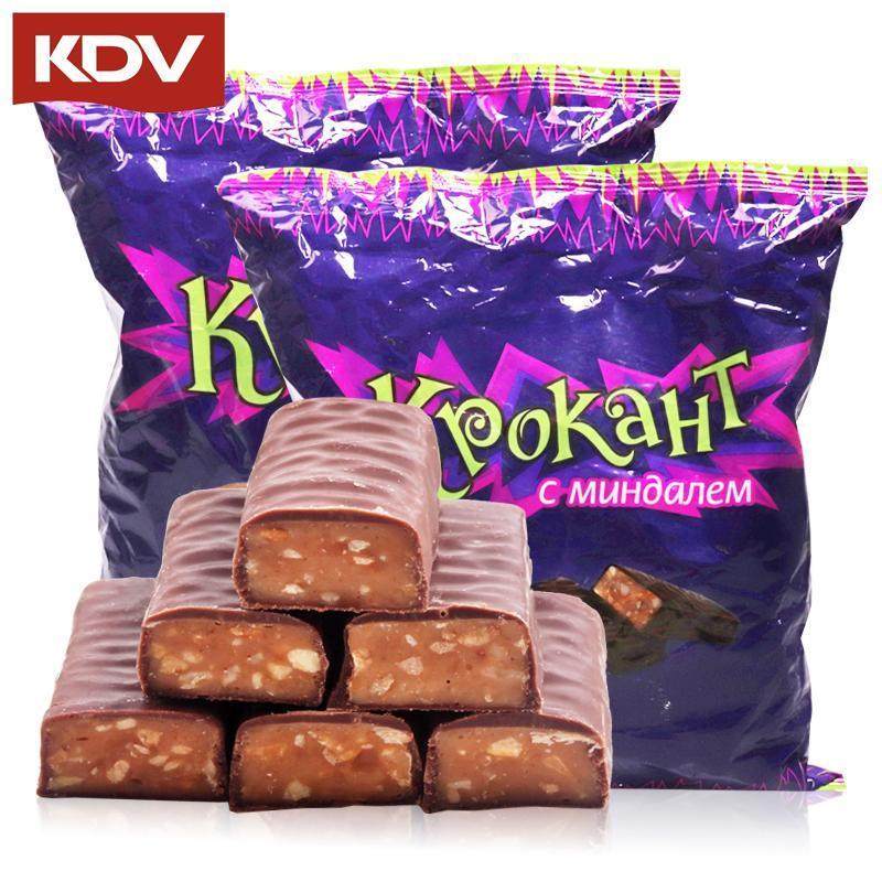 俄罗斯进口紫皮糖KDV原装夹心巧克力喜糖果年货礼盒零食品