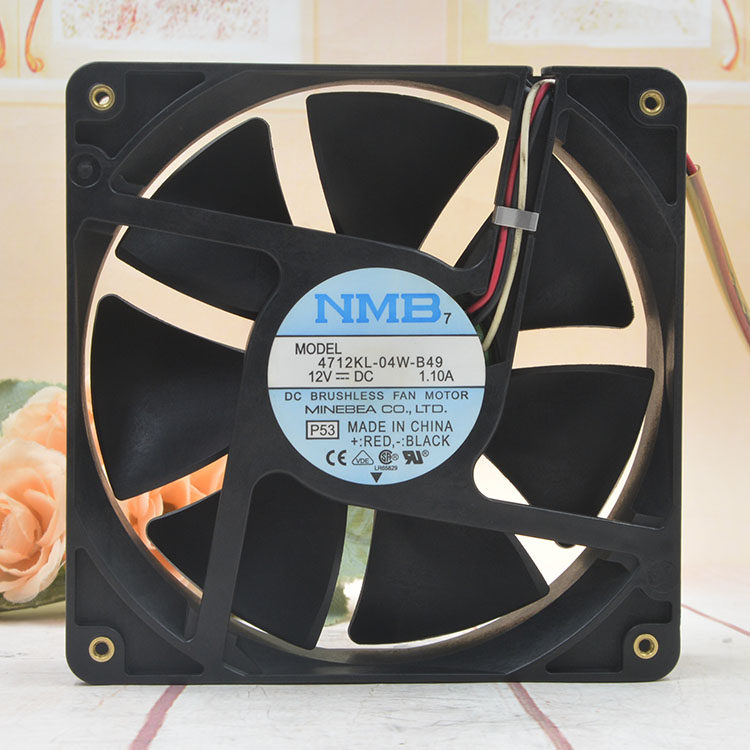 12cm 4712KL-04W-B49 12V 1.10A 12032 3线检测告警散热风扇