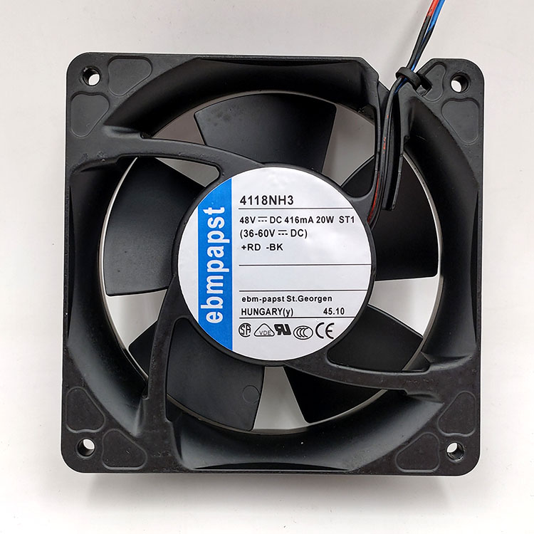 德国 TYP 4118NH3 48V416mA 20W 12038 12厘米金属框风扇