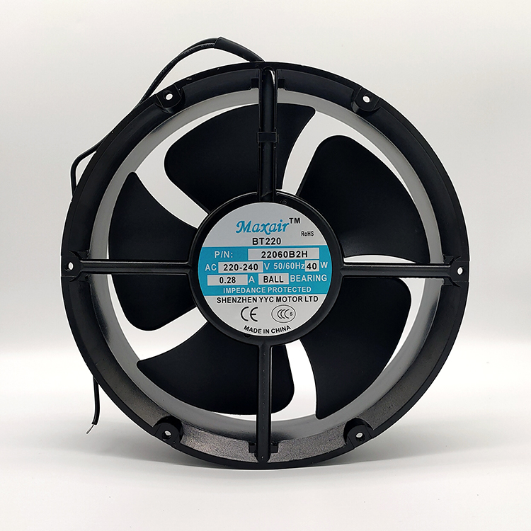 Maxair BT220 220v40w 0.28A 轴流风机圆形交流散热风扇 22060B2H