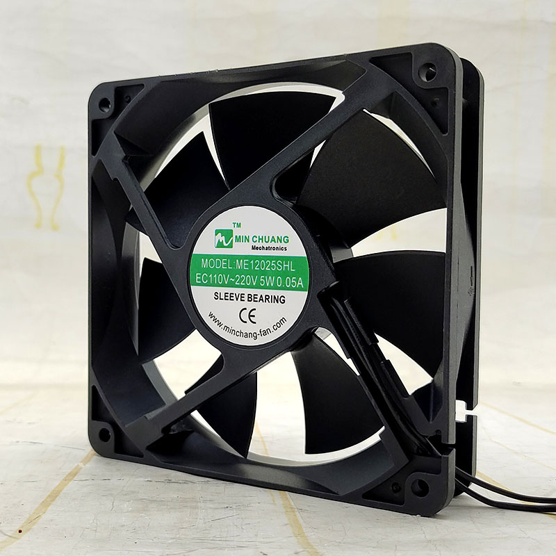 节能ME12025SHL轴流风机 0.05A 12CM EC110V~220V 机箱柜散热风扇