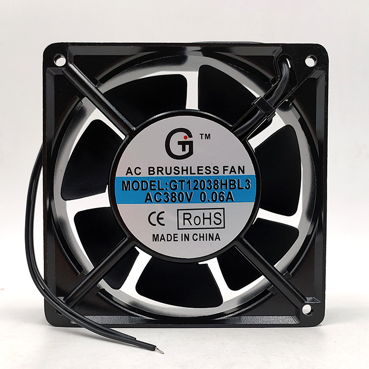 GT12038HSL3BL3 AC380V0.06A 12CM 电焊机 柜配电箱轴流交流 风扇
