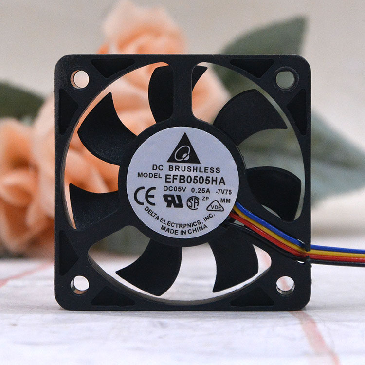 5V 0.25A EFB0505HA 5010 主板pwm智能温控 5厘米 散热风扇