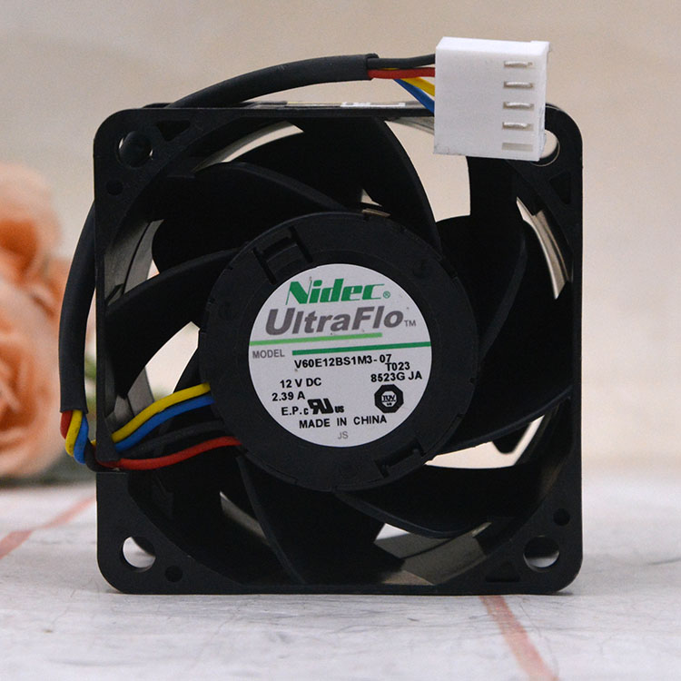 NIDEC 12V 2.39A 6038 V60E12BS1M3-07 服务器 6厘米主板暴力风扇