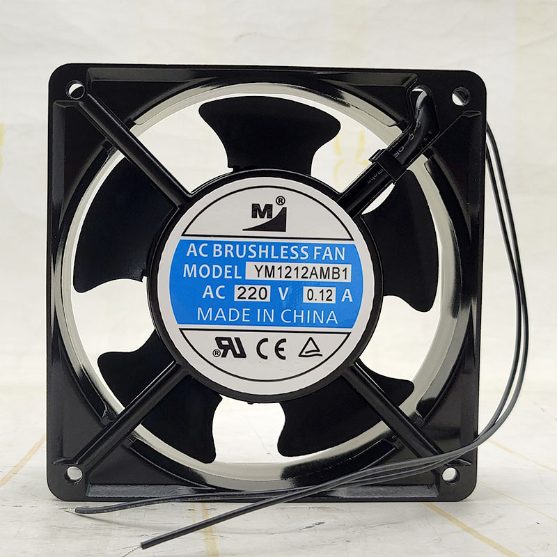 全新 YM212AMB1 220V 0.12A 12038 12CM/厘米 双滚珠散热风扇