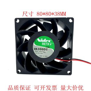 全新Nidec 8038 12V 0.60A 8cm服务器机箱风扇 VA300DC V35375-58