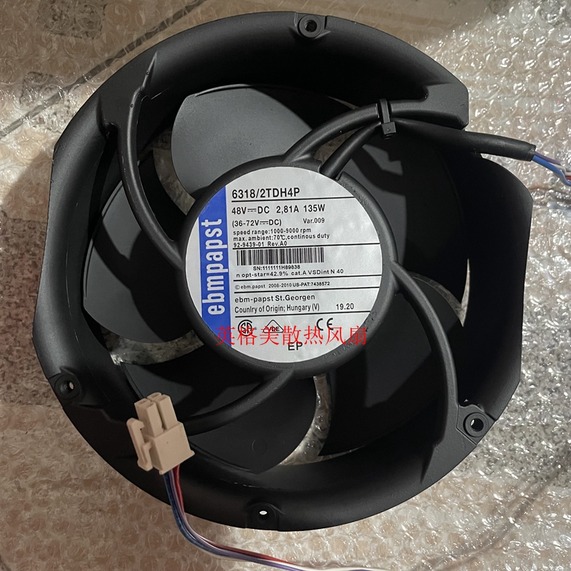 6318/2TDHHP 2TDH4P 48V 66W/127W ABB变频器散热风扇