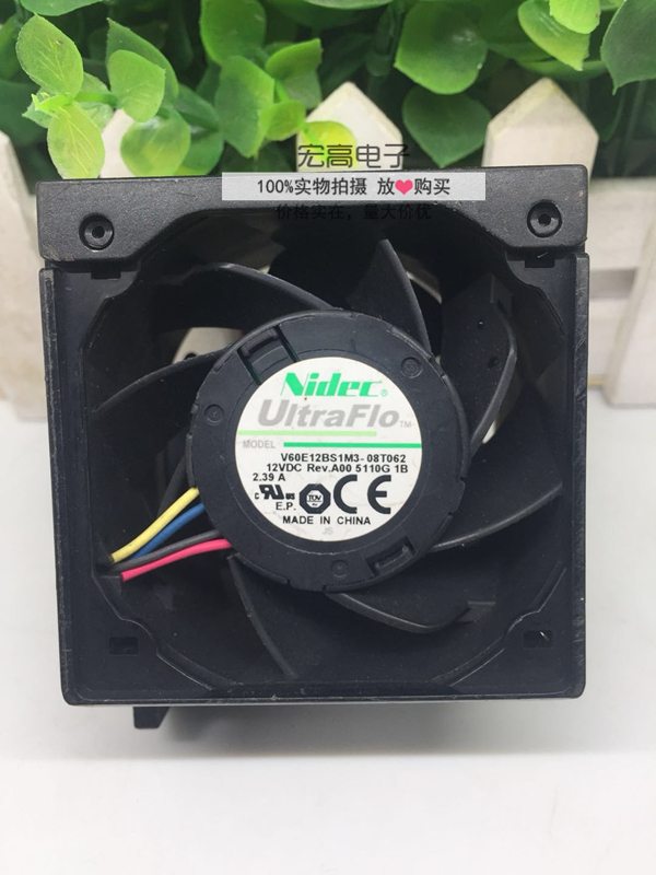 Nidec V60E12BS1M3-08T062暴力服务器风扇6038 6CM 12V 2.39A