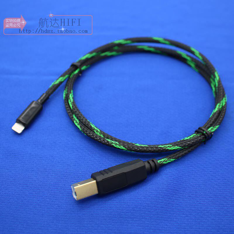 苹果iPhone X 8 7 6 5 手机lightning转USB B口耳放解码器连接线电钢琴OTG数据线支持iOS11音频转换接线