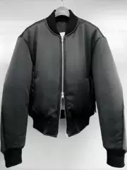 Vujade009-Max Satin Pillow Warm Flight Jacket Casual Short Loose Silhouette Zipper Jacket Ken