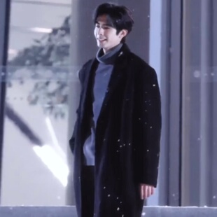 骄阳似我宋威龙林屿森明星同款纯羊毛大衣男冬季加厚保暖毛呢大衣