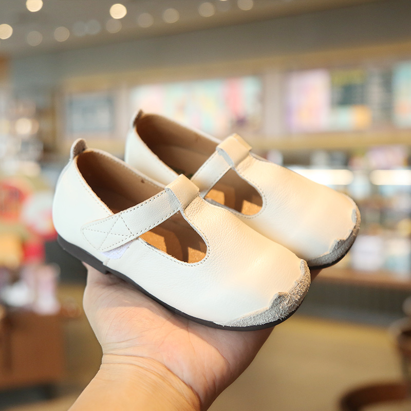 giày nữ 2020 mới mùa thu thời trang Hàn Quốc da bé giày Peas giày nông miệng công chúa giày cho trẻ em