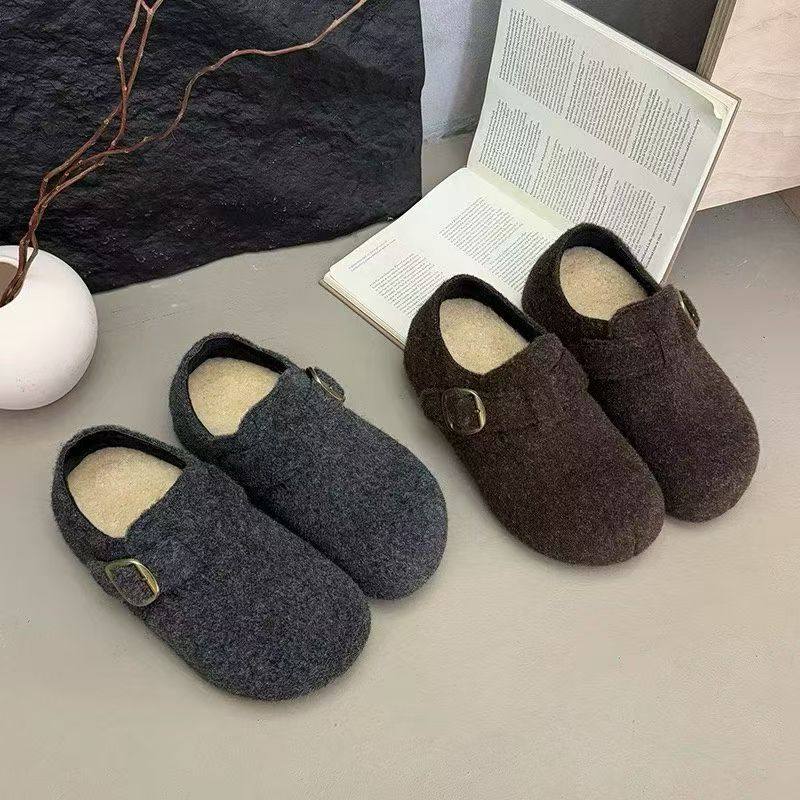 厚底加绒勃肯鞋女2025秋冬新款毛呢小个子增高保暖博肯棉鞋2063-1,女鞋,棉鞋,淘宝优惠券,粉丝福利购,淘宝优惠卷