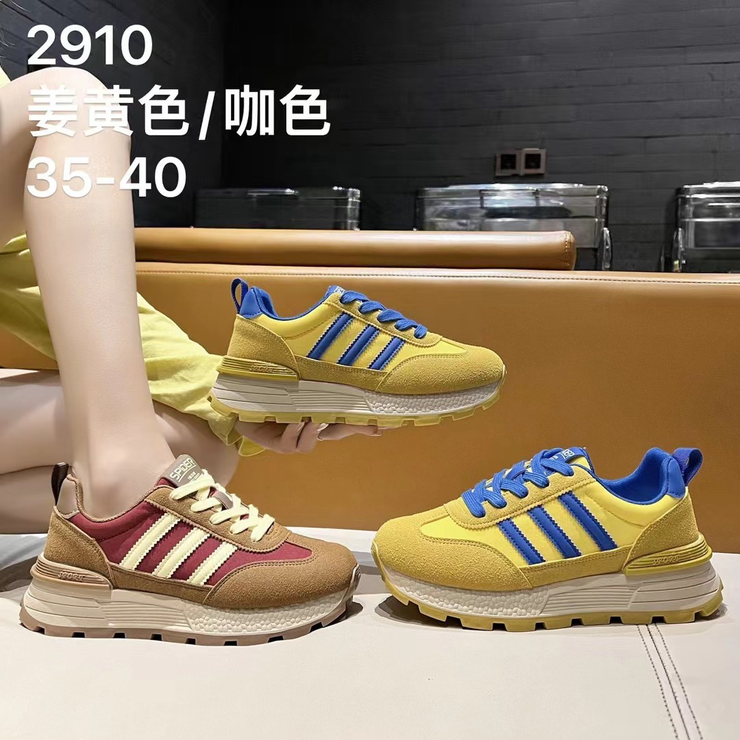 德训鞋女2025秋新款韩版拼色系带休闲软底运动板鞋阿甘鞋潮2910