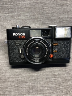 konica柯尼卡C35EF135胶卷胶片菲林中古复古机械定焦黑色旁轴相机