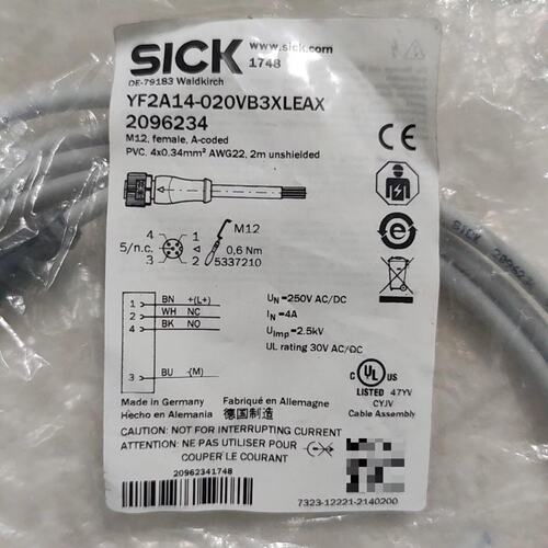 德国SICK连接线YF2A14020VB3XLEAX20议价