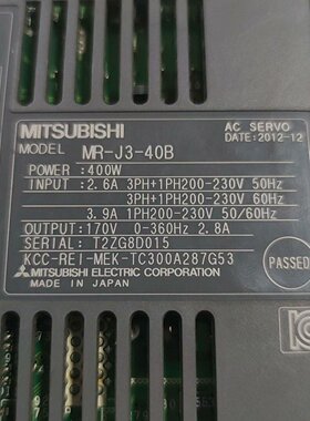 三菱驱动器MRJ340B二手拆机件功能正常包好实物议价