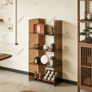 亚克力多宝阁博古架置物架茶罐茶杯茶壶收纳架茶馆茶室收纳展示架