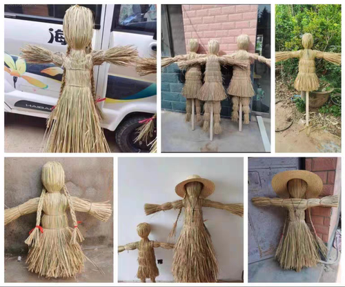 稻草人手工编织制作编制工艺品天然定制驱鸟草船借箭包邮量大从优