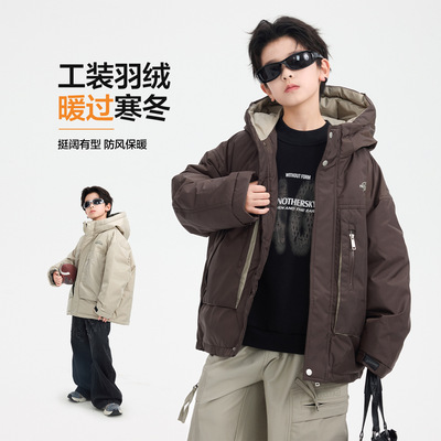 2025新款男童冬季90安心绒冲锋衣