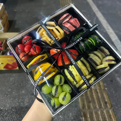 九宫格果切盒水果包装盒子