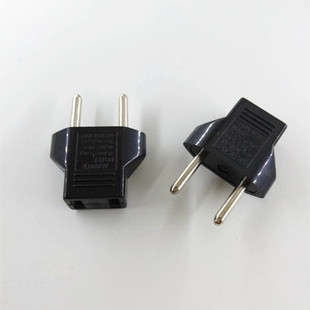 美规转欧式2圆插头欧标插头转中式美式日式二扁插座欧规转换插头