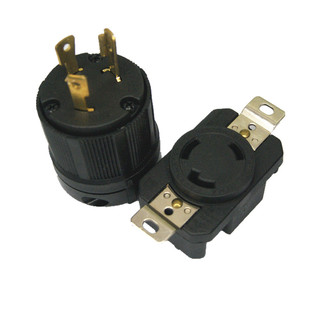 插头插座 30P大功率三脚美式 30A发电机插头美规3插防松暗装 插座L6