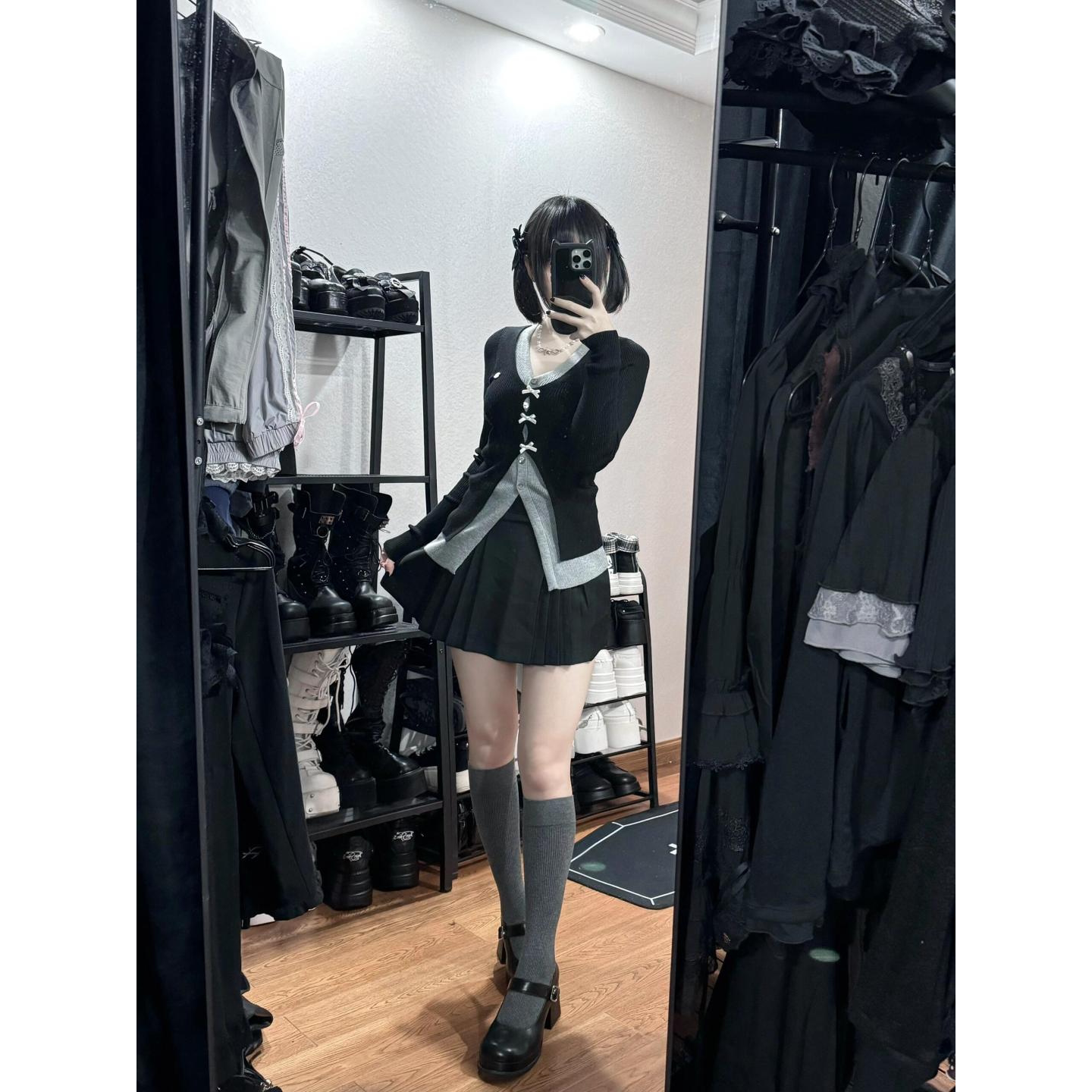 新款搭配一整套独特绝美小香学院风jk制服连衣裙子小众遮肉秋冬季