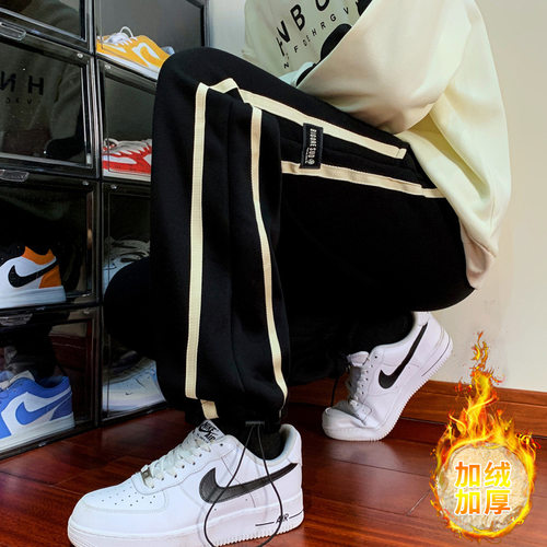 13初高中学生休闲长裤子12岁15男孩秋冬装加绒加厚14大童运动