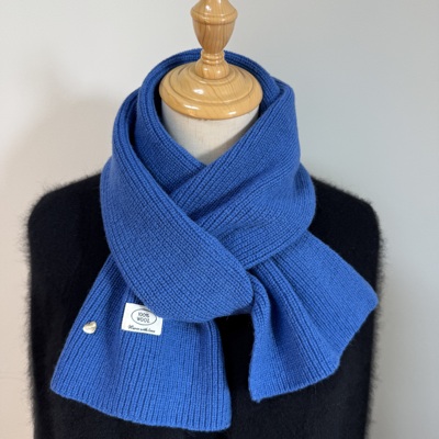 送礼高端局！100%澳洲羊毛纯色针织围巾女冬季柔软保暖毛线围脖男