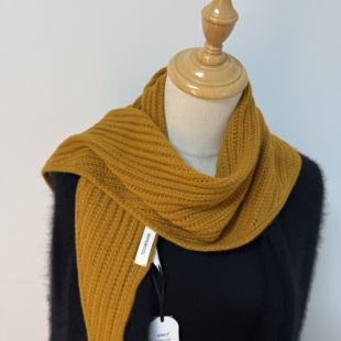 chao洋气~100%纯羊毛三角巾披肩女小仙女bi备冬季加厚保暖围巾女