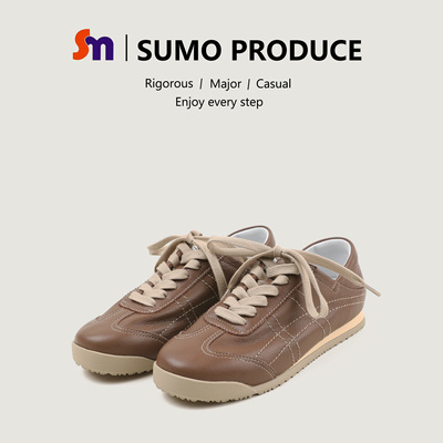 素陌头层牦牛皮阿甘鞋女真皮休闲鞋小白鞋真皮夏季透气平底鞋5888