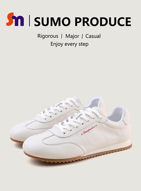 素陌秋季新款简约德训鞋时尚休闲鞋防滑平底球鞋训练阿甘鞋女5172