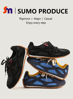 素陌新款丑萌阿甘鞋女真皮复古德训鞋百搭休闲时尚平底单鞋6062